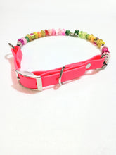 Load image into Gallery viewer, Tropical beaded biothane collar small to xxl 175lbs pull weight capacity