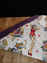 Load image into Gallery viewer, Sailor Jerry tattooed woman XL dogs bandana
