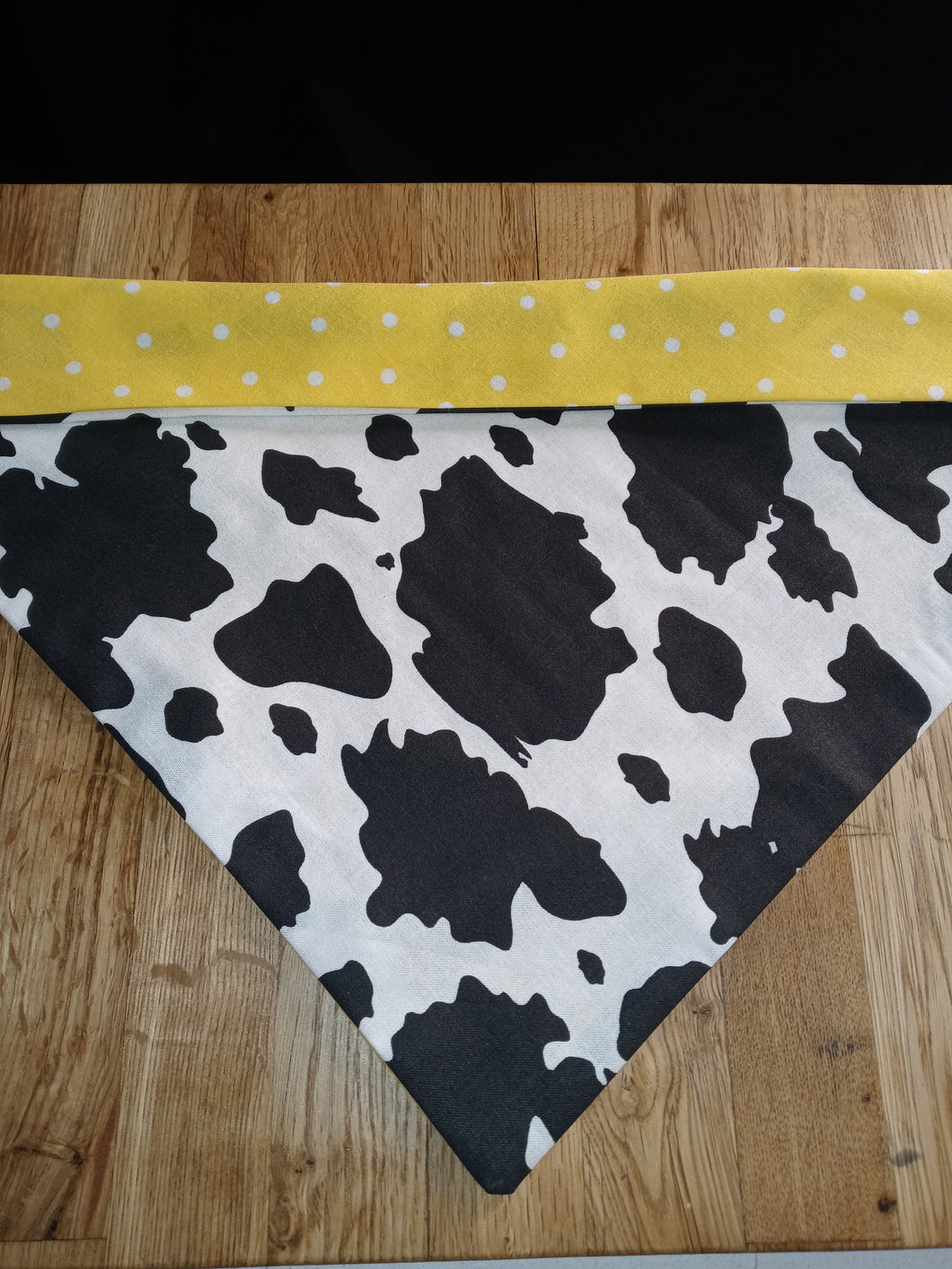 Cow hide print XL dog bandana