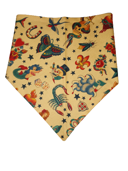 Sailor Jerry traditional tattoo dog bandana small/med and lrg/xl